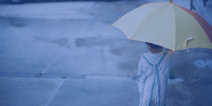 Child with umbrella